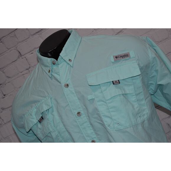 Columbia PFG Performance Fishing Gear Shirt Mens Size Large Bahama Nylon - Picture 1 of 7